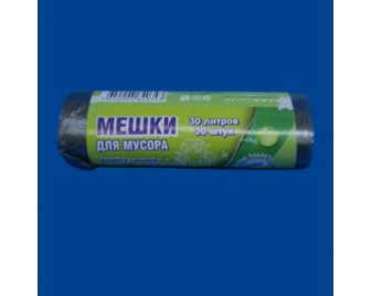 Мешки д/мусора 30л 25шт 5,6 мкм ПНД 50*60 Стандарт ромашка КВМ  (35)