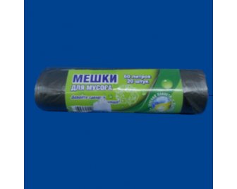Мешки д/мусора 60л 30шт ПНД зеленые б/этикетки (50) Новопак