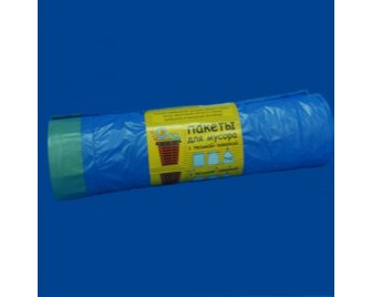 Мешки для мусора 35л 20шт (55*60см) ПНД EXTRA c завязками (30) синие