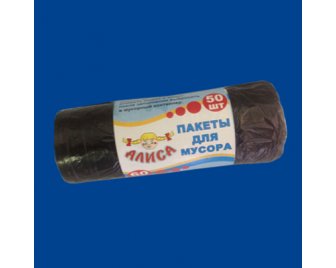 Мешки для мусора 60л 50шт (60*74см) ПНД Алиса (30)