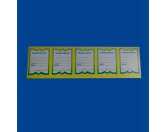 Ценник картонный на листе по 5шт Бабочка (20)