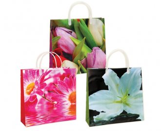 Пакет из мягкого пластика 30*30+10см ассорти (40)