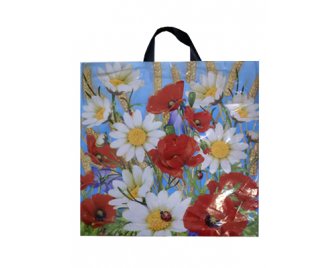 Пакет с петлевой ручкой 45*45 (70мкм) Полевые цветы (300/50)