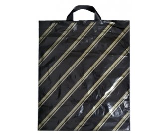 Пакет с петлевой ручкой 39*42+8 (42мкм) Полоса Диагональ (500/50)