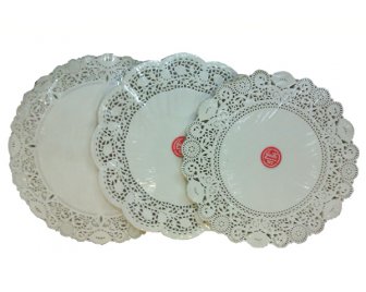 Салфетки кружевные круглые d 40см 250шт (8) 4*1