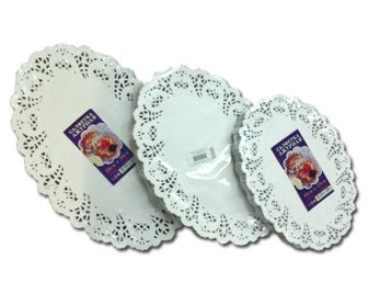 Салфетки кружевные овальные 19*26см 250шт (8)