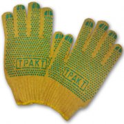Перчатки х/б ОБЛИТЫЕ с рельефным покрытием корич/оранж (арт 300-2) (480-10)