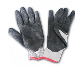 Перчатки х/б ОБЛИТЫЕ СЕРЫЕ (600/10) (7960)