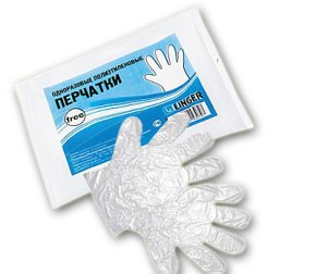 Перчатки Одноразовые 12мкр (упаковка) р-р L (100)