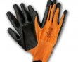 Перчатки ОБЛИТЫЕ ЧЕРНО-ОРАНЖЕВЫЕ стретчевые нейлон (600-4) (600/10)