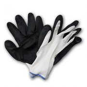 Перчатки ОБЛИТЫЕ ЧЕРНЫЕ нейлон (960/10)  (3075)