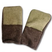 Перчатки Х/Б Двойные (Зима) 7 нитей (7,5класс)  Черные 10 разм (150/10)