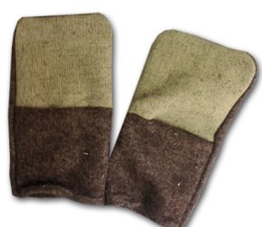 Перчатки Х/Б Двойные (Зима) 7 нитей (7,5класс)  Черные 10 разм (150/10)