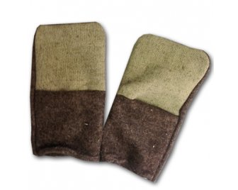 Перчатки Х/Б Двойные (Зима) 7 нитей (7,5класс)  Черные 10 разм (150/10)