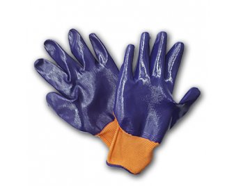 Перчатки х/б ОБЛИТЫЕ ФИОЛЕТОВО-ОРАНЖЕВЫЕ (960/12)