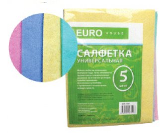Салфетка д/уборки вискоза 5шт 30см*30см  (50)