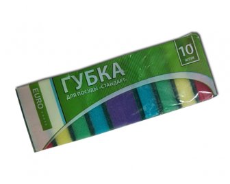 Губка д/посуды Континент 5шт МЕГА (15)