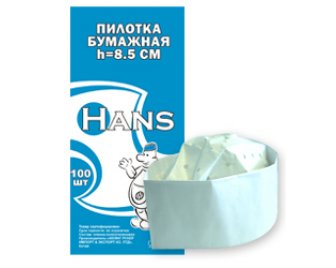 Пилотка бумажная 28*8,5cм 100шт (10)