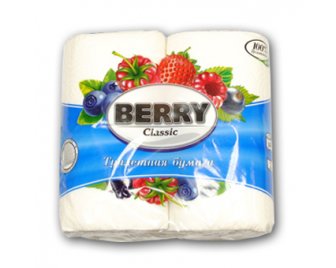 Туалетная бумага Berry Classic 2-слойная на втулке (16)