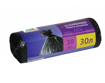 Мешки д/мусора 30л  в рулоне 30шт ПАКМАН (80)