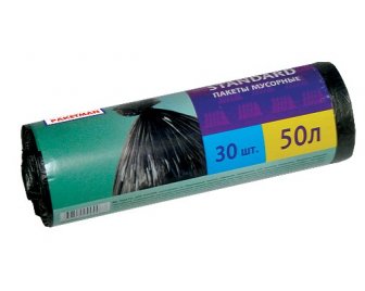 Мешки д/мусора 50л  в рулоне 30шт ПАКМАН (60)