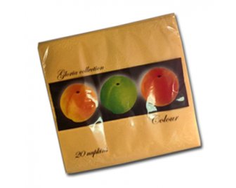 Салфетка 33*33 (20шт) 2-х слойная Желтая Bouquet (12)