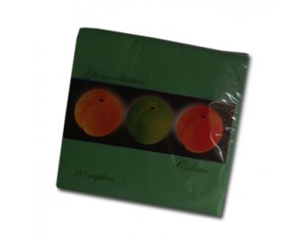 Салфетка 33*33 (20шт) 2-х слойная Зелёная Bouquet (12)