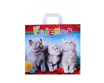 Пакет с петлевой ручкой 40*36+8 (70мкм) Друзья (500/50)