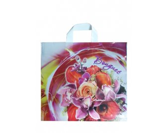 Пакет с петлевой ручкой 40*36+8 (70мкм) Bouquet (500/50)
