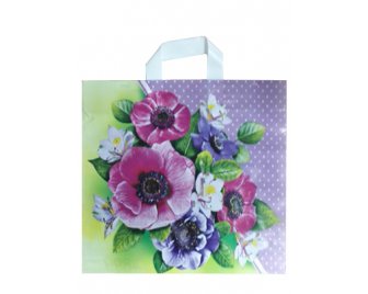 Пакет с петлевой ручкой 40*40+5 Блэквуд бирюза (300/50)