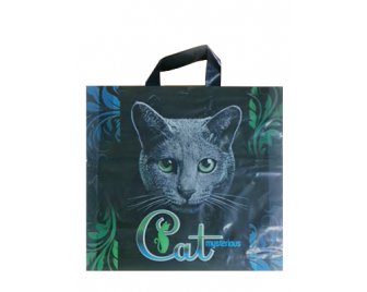 Пакет с петлевой ручкой 40*36+8 (70мкм) Cat mysterious (500/50)