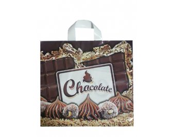 Пакет с петлевой ручкой 40*36+8 (70мкм) Shocolate (500/50)