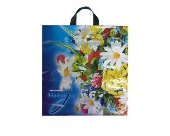 Пакет с петлевой ручкой 44*44+6 (60мкм) Интерпак Настроение (500/50)