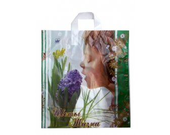 Пакет с петлевой ручкой ПНД 40*44+6 (37мкм) Алёнушка Тико (300/50)