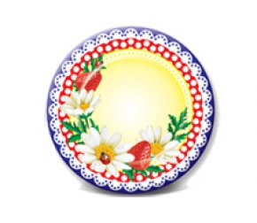 Тарелка картонная 230 мм РОМАНТИКА 10шт (50)