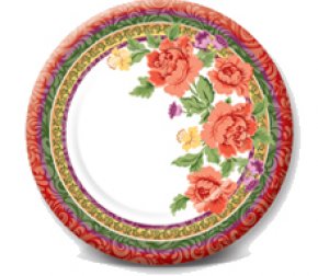 Тарелка картонная 230 мм С ДНЕМ РОЖДЕНИЯ (55)