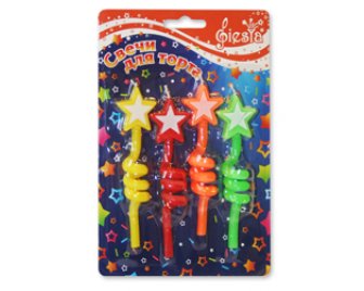 Свечи д/торта Спиральки-Звездочки (4шт/уп) (24)