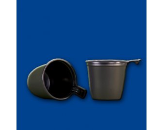 Чашка кофейная 200мл коричневая РР (1500/50)