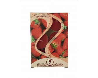 Свеча в гильзе чайная ароматизированная КЛУБНИКА