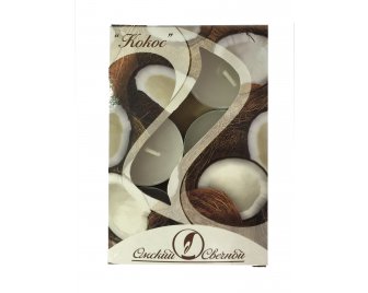 Свеча в гильзе чайная ароматизированная КОКОС