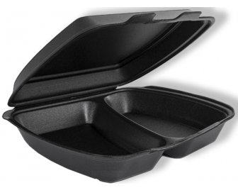 Ланчбокс LBE-2  247*207*35  2-х секционный Черный (100шт)