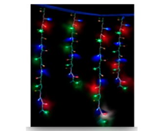 Гирлянда 200 лампочек белая 12м с черным проводом (Е-31)