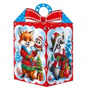 Коробка 1,0кг Зверята Новый год (150)
