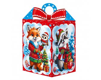 Коробка 1,0кг Зверята Новый год (150)