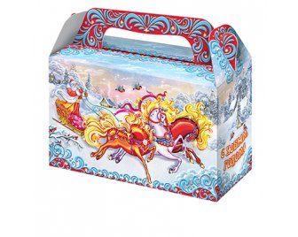 Коробка 0,5кг Тройка Новый год (300)