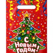 Пакет с прорубной ручкой 20*30см НГ Серпантин (2000/100)