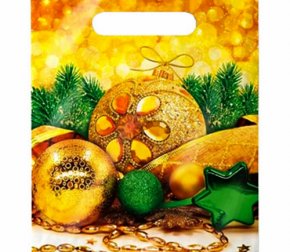 Пакет с прорубной ручкой 20*30см НГ Искринка (2000/100)