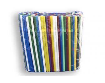 Трубочка 1,2*21см 250шт без изгиба цветная (14)