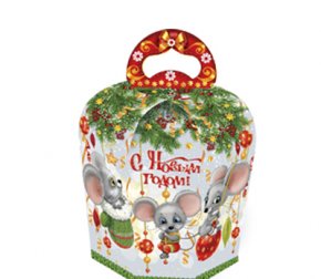 Коробка 1,5кг Тройка Новый год (140)