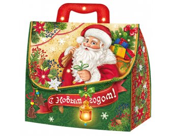 Коробка 1,5кг Портфельчик Ретро Новый год (150)
